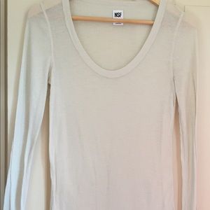 NSF thermal scoop neck long sleeve size medium